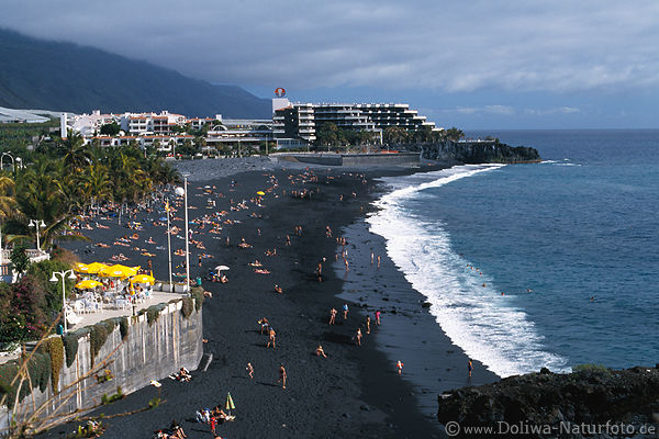 Badestrand Puerto Naos Foto Urlaubsidylle Hotel am Meer La Palma Seekste Besucher