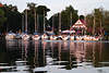 Rydzewo Seebucht Segelboote in Seglerport Foto an Gaststtte Unter schwarzem Schwan am See
