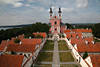 Doppelturmkirche & Wigry Klosterhof Panoramafoto Gebudekomplex Rotdcher Bild vom Aussichtsturm