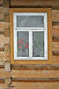 Holzhaus Fenster Wandabdichtung Foto mit Moos spter Holzwollegeflecht in Bild von Museumsdorf