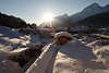 902345_ St. Moritz vom Hotel Stille: Sonnenuntergang romantisches Winterbild